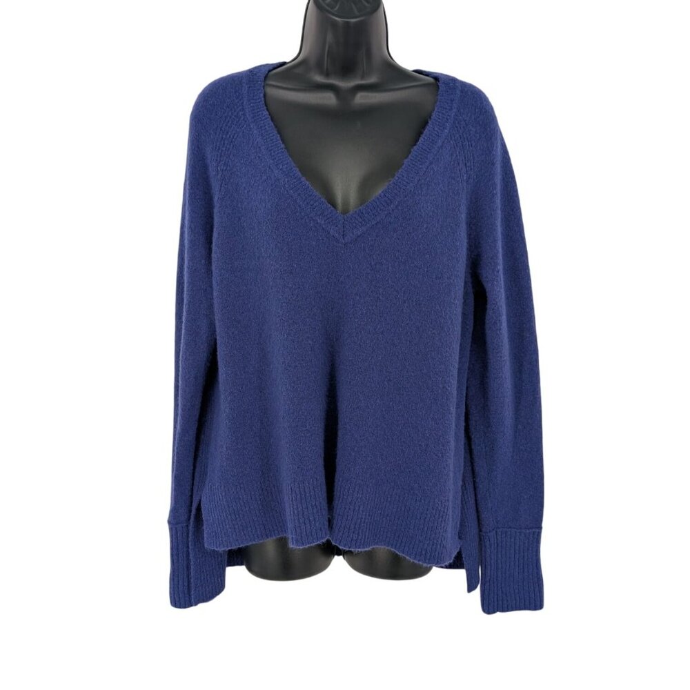 J. Crew Merino‎ Wool Alpaca Blend V Neck Sweater Soft Minimalist Pullover Size L